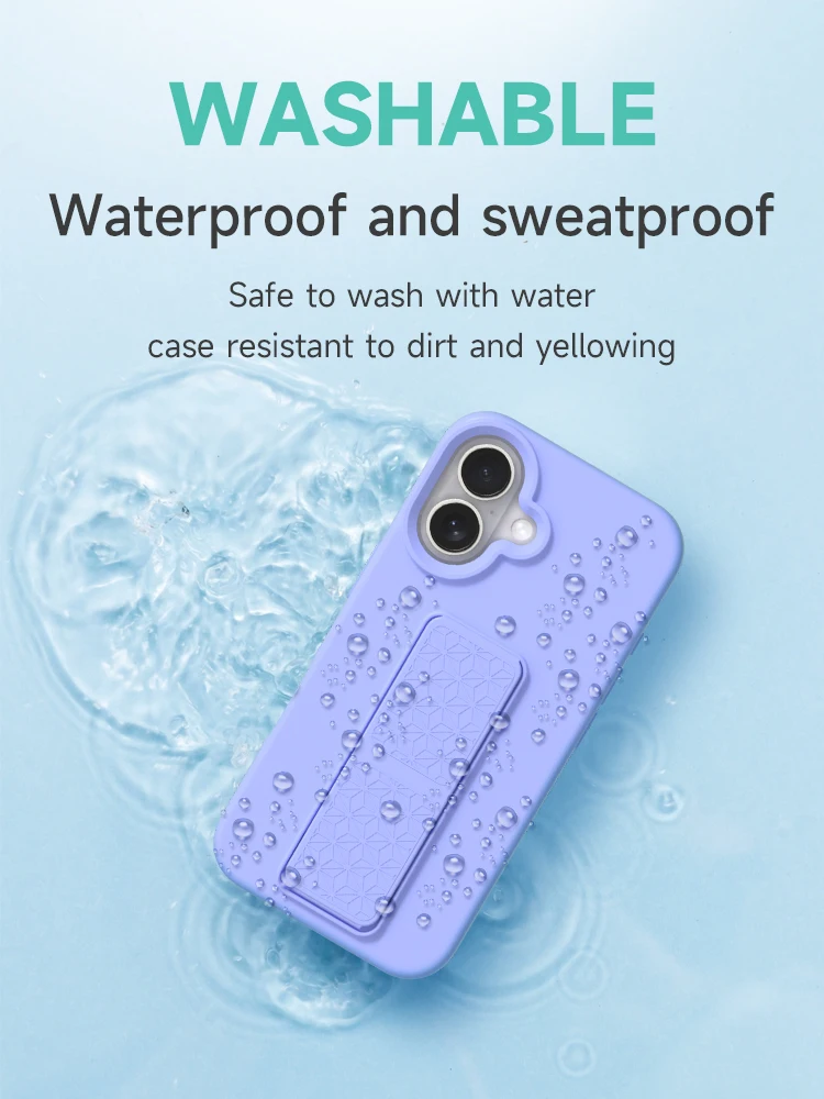 product liquid silicone mobile phone casse protective phone cove with  kickstand shockproof soft anti scratch for iphone 17 16 pro max-7