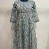 Sage Green with White & Pink Motifs