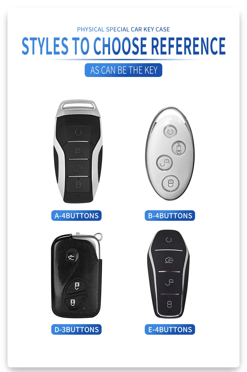 Auto Caso for BYD Qin Plusdmi Atto 3 Han EV Dolphin New Car Key Case 4 ...