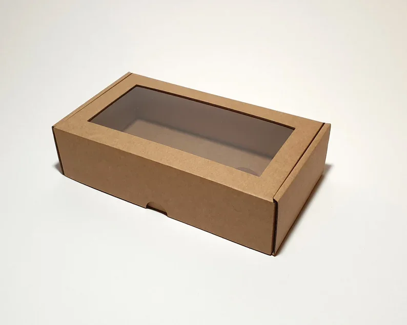 Cardboard Gift Boxes With Transparent Window And Lid Custom Logo Custom