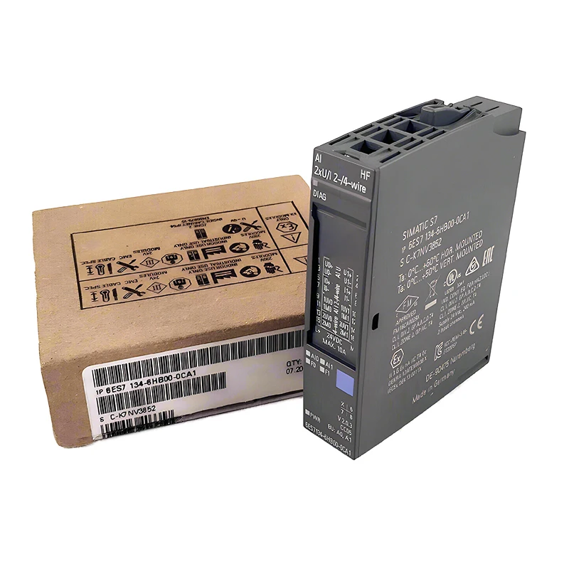 Brand New Unopened 6ES7 134-6HB00-0CA1 6ES7134-6HB00-0CA1 Unopened analog input module for Siemens SIMATIC ET 200SP series, featuring 2 high-speed analog input channels, high precision and strong anti-interference capability. 