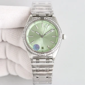 High-quality Diamond-set Moissanite Classic Elegant Automatic Men's Mechanical Watch Sapphire Crystal Bezel Luxury Brand Watches