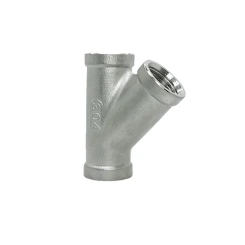 Stainless Steel 316 Internal Thread 45-Degree Three-Way Equal Diameter Water Heating Gas Pipe Fittings
