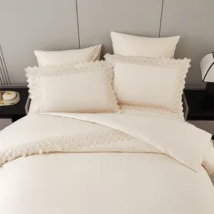 Luxury 400TC 100% Cotton Hotel Bedding Duvet Cover Set Embroidered Twill Style Quilt Sets