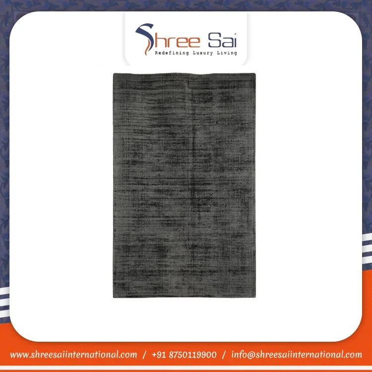 Crafted Wih Care Tufted Wool Rug New Design Embroidered Premium Quality Viscose Hand Tufted Rug