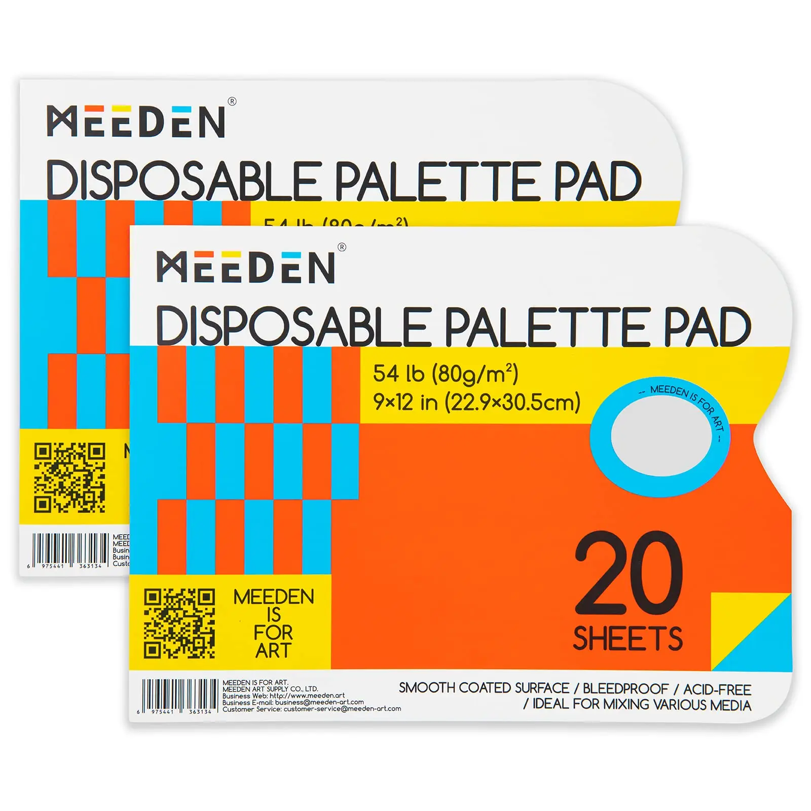 Meeden Disposable Palette Paper Pad 9x12 Inch 20 Sheets Premium Bleed