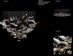 Personalized Customization Luxury Elaborate Handmade Glass Exquisite Crystal Light for Hotels Villas Led Chandeliers