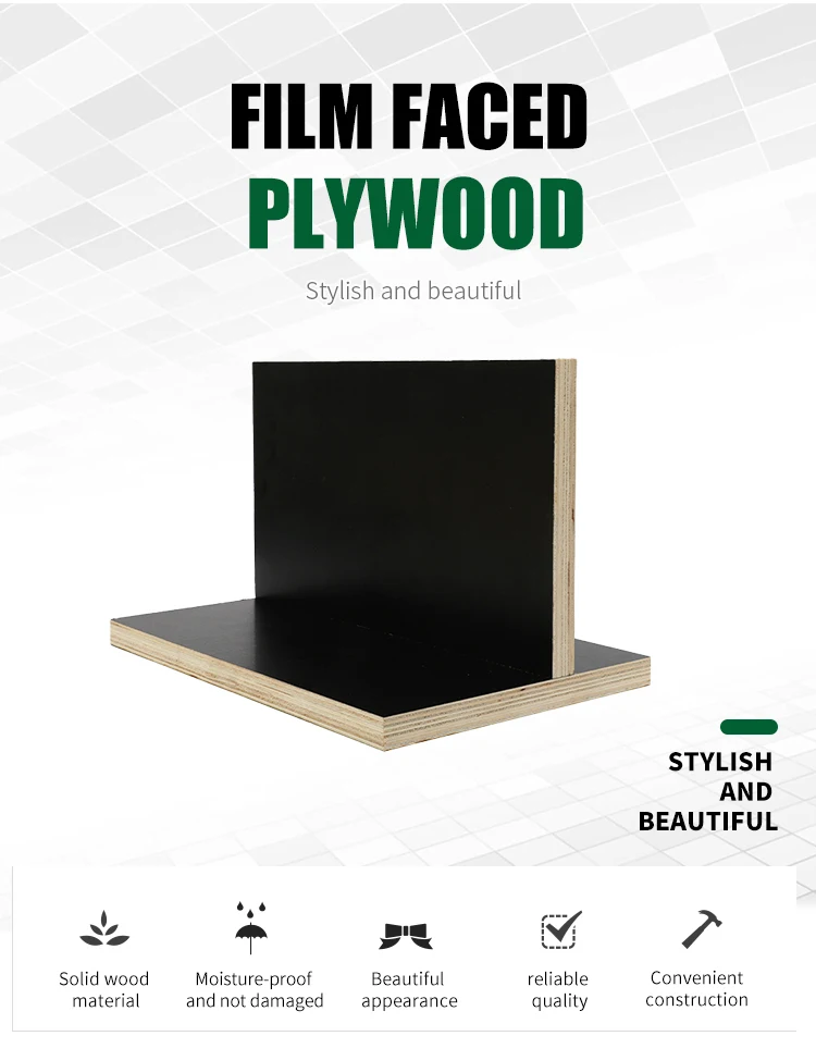 12*1220*2440mm Wood Formwork Slab Support Concrete Form Plywood Film ...