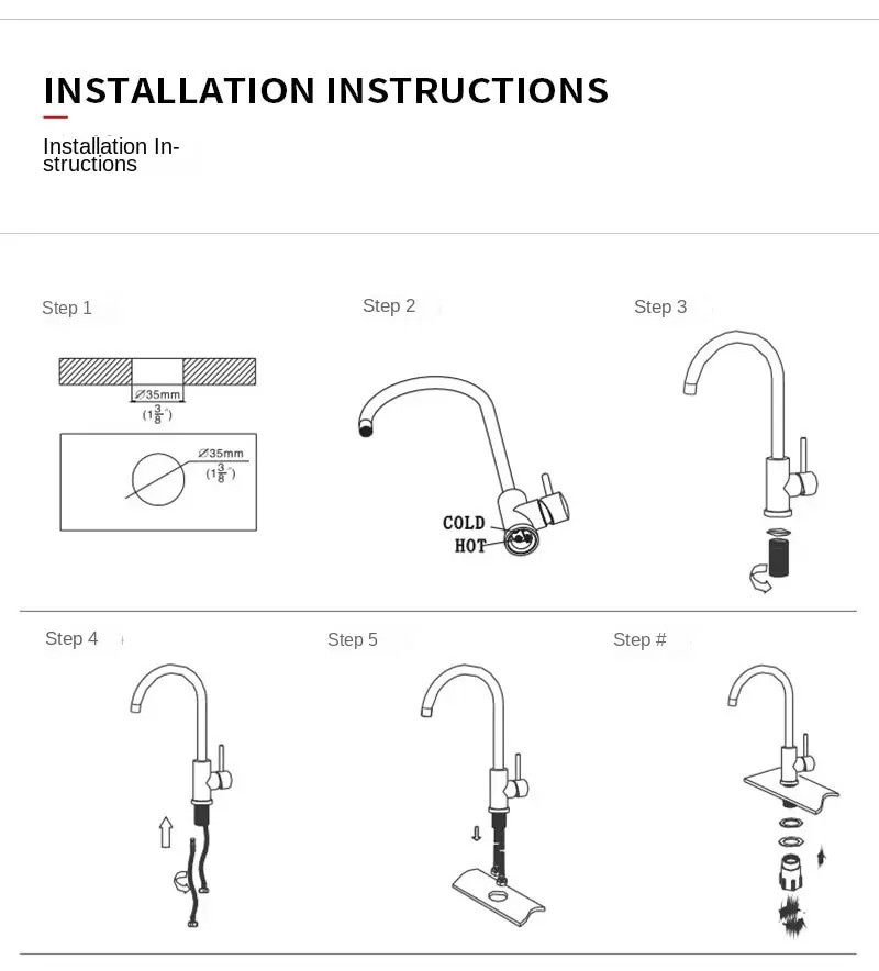 304 Stainless Steel Balls Kitchen Faucet Hot And Cold Sink Rotating