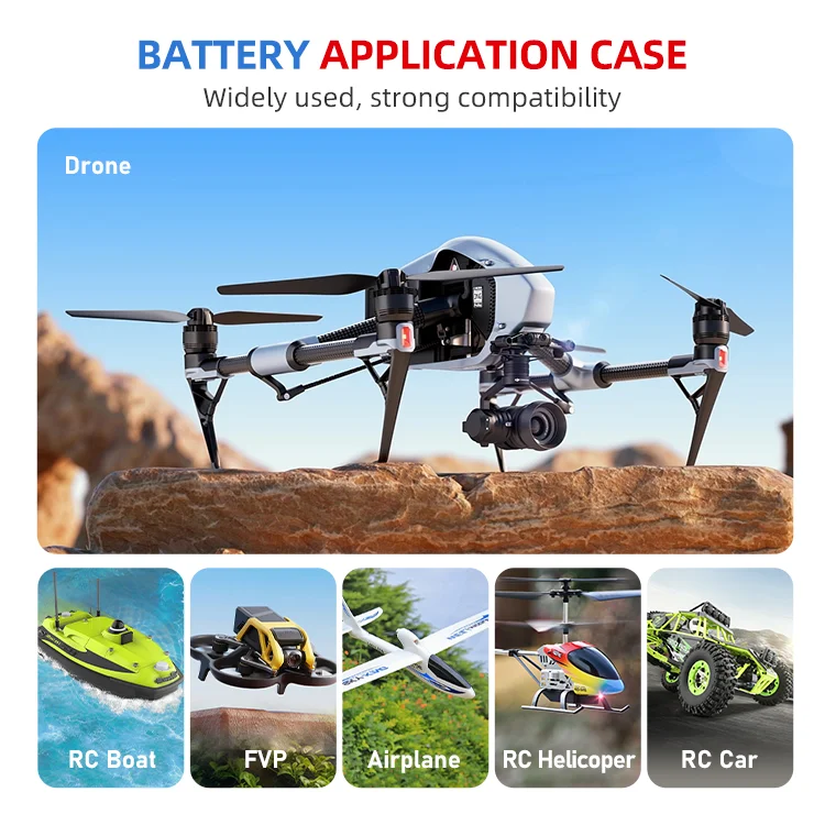 FPV Drone Battery 6500mAh 22.2V 50/100C 6S HV Lipo Battery Pack for FPV RC UAV & Car Fast Delivery Lipo Battery Pack