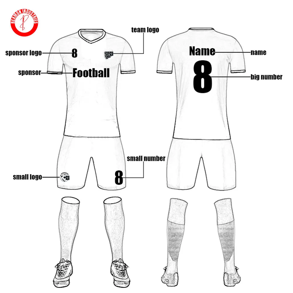 Customize Youth Football Uniforms Soccer Uniform Wholesale Soccer Wear