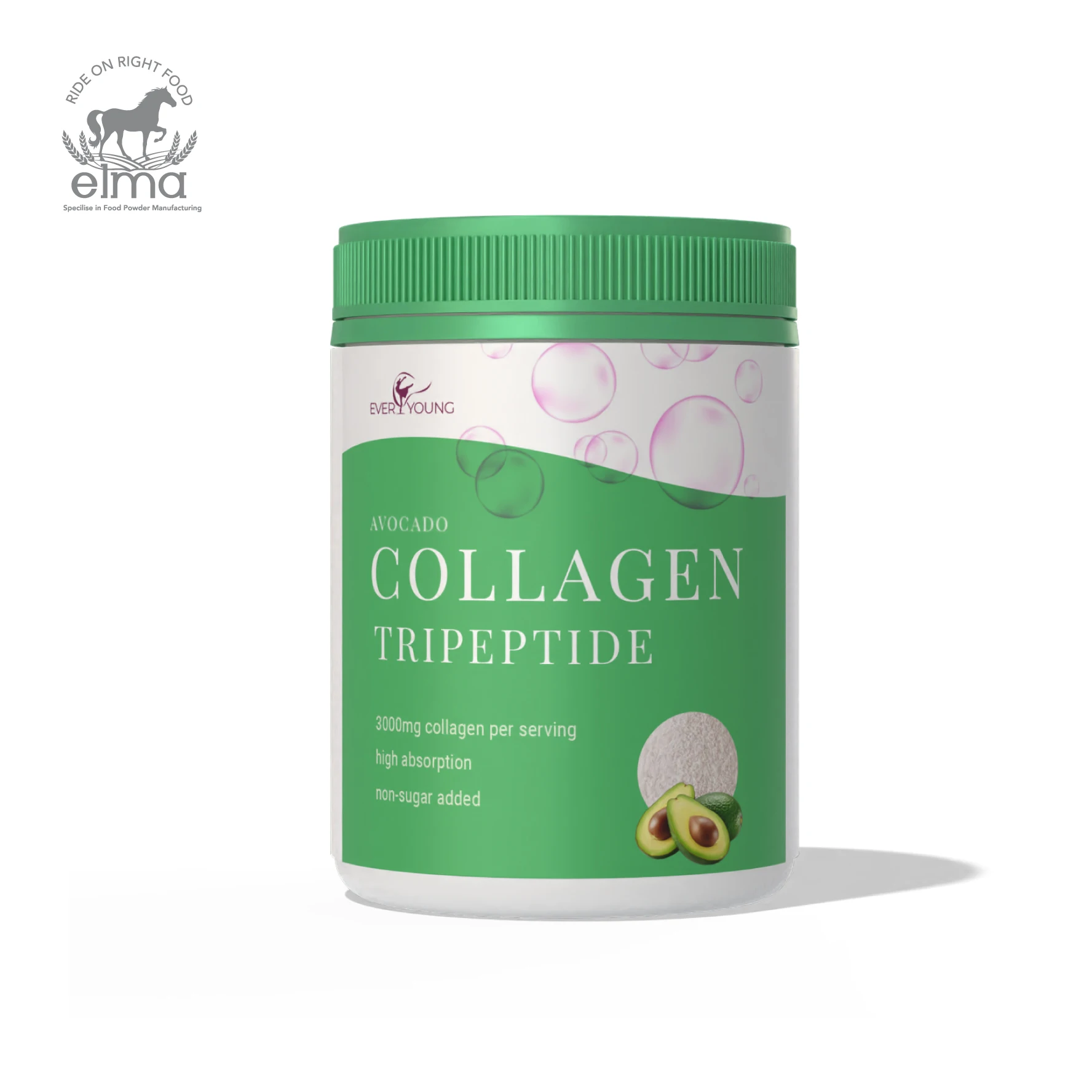 Direct Factory OEM Anti-Wrinkle Skin Whitening Avocado Collagen Booster Beauty Products Supplement with Collagen Peptide Powder