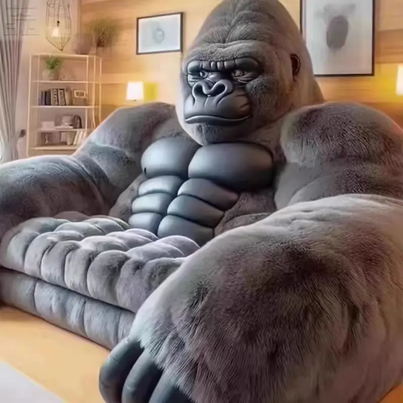 リビングルーム家具大型ゴリラキングスタイルソファ椅子ぬいぐるみ巨大