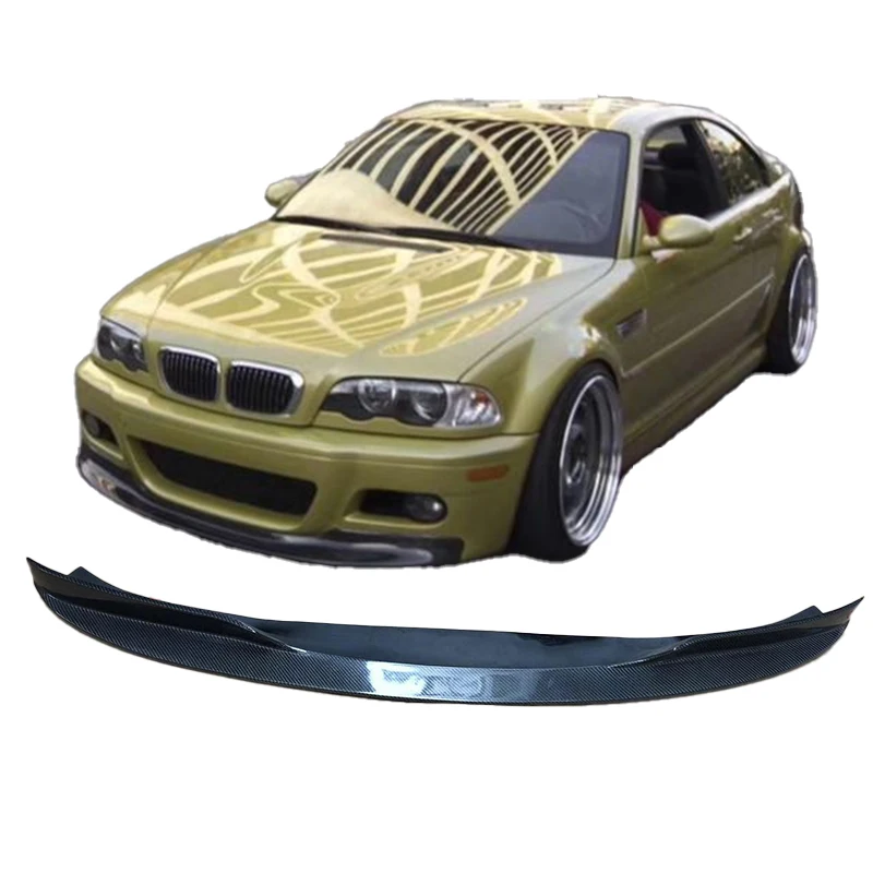 All Years M-Tech Carbon Fiber Fibre Front Bumper Lip For BMW E46 M3 Bumper M MT Style Sport Coupe