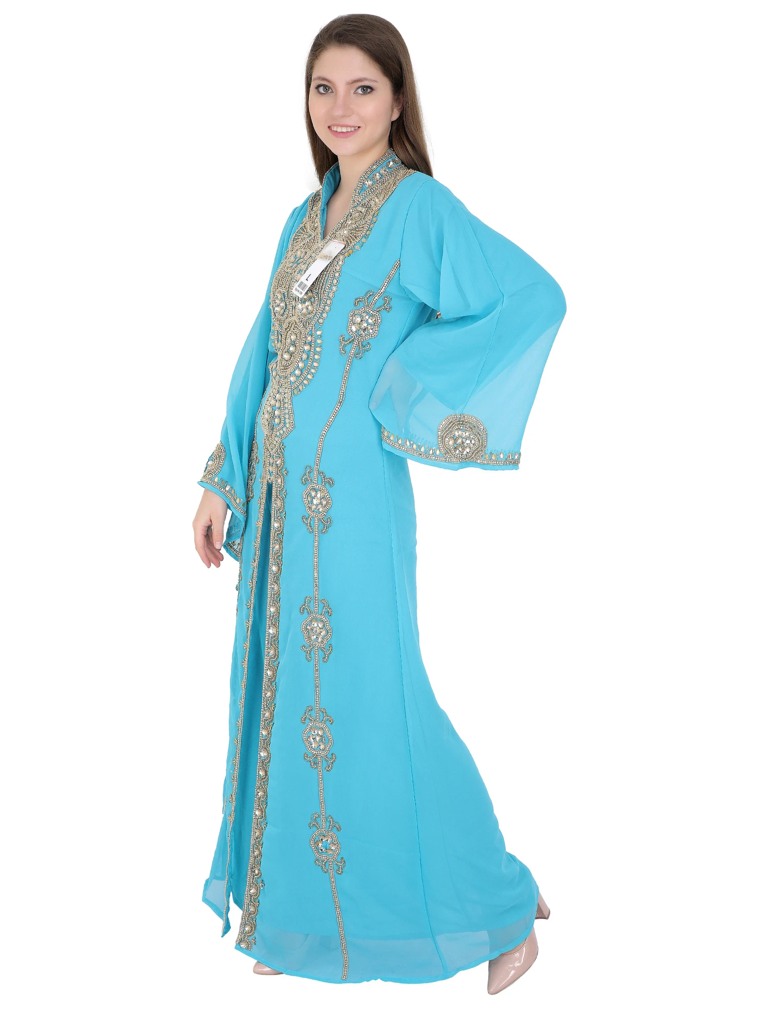 Royal Threads Latest Luxury Collection Design Style Long Abaya Dress Modest Jellabiya Robes Embroidered Kaftans Breathable Arab