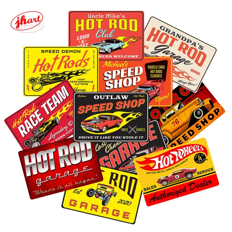 ★ RAD ROD Garage　　　　　　　　　　　　　　　　【特典会員限定】 HOT ROD GARAGE SPEED SHOP METAL SIGN 12x8