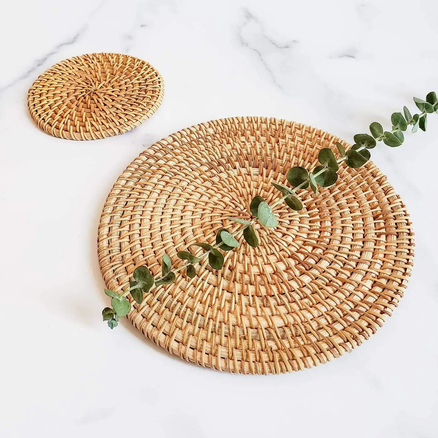 Dinner Centerpiece Decoration Rattan Placemats Woven Dining Place Mats
