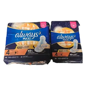 Best Exporter Ultra-Thin Disposable Overnight Pads with Wings Size 4 50 CT Pack