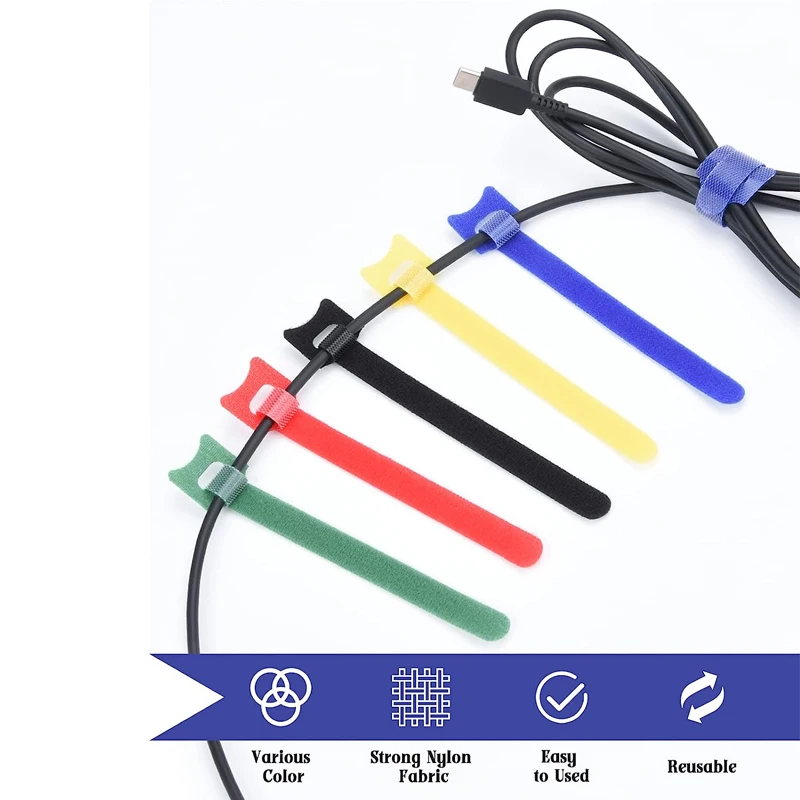 Hook And Loop Reusable Fastening Cable Tie Down Straps By Reusable