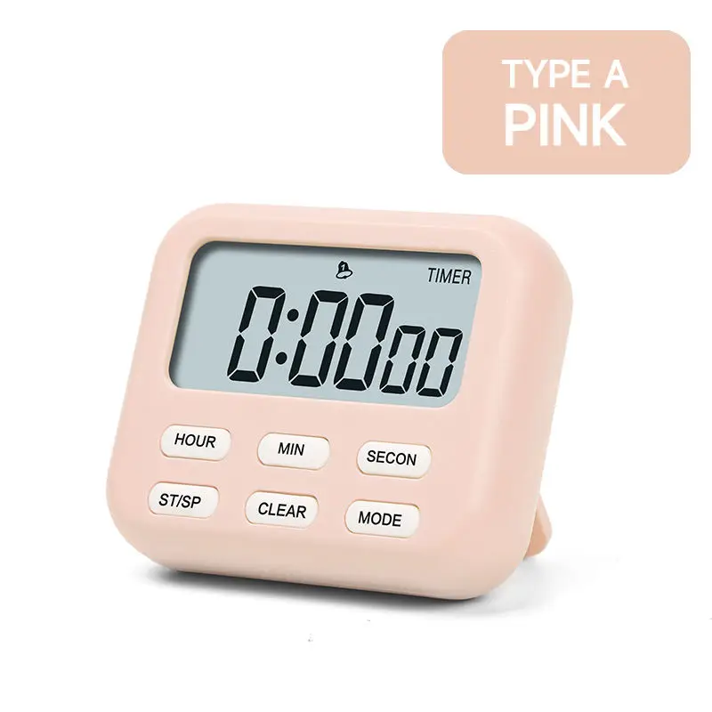 Digital Kitchen Egg Timer With Clock Stopwatch With LCD Screen Alarm Table Clock for Cooking Baking Sports Learning