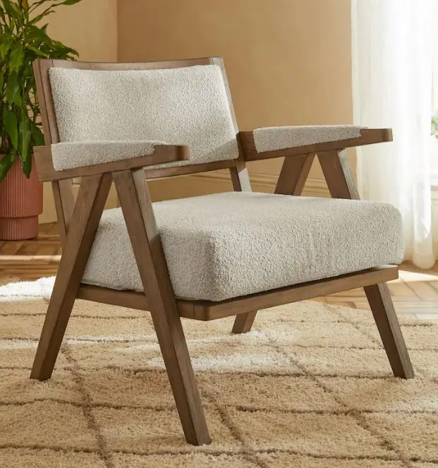 Modern Luxury Vintage Antique Royal Living Room Natural Wooden Accent