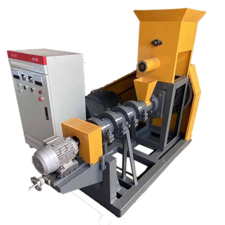 crumble pellet floating feed extruder process kibble machine for fish food