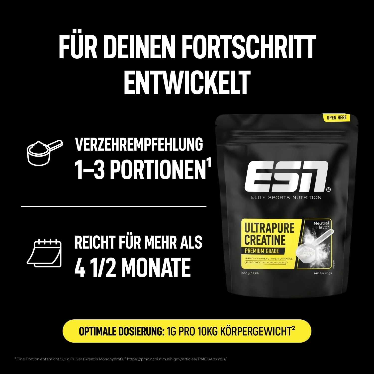 Für deinen Fortschritt entwickelt - Verzehrempfehlung und Dosierung