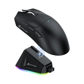 Attack Shark X11 RGB Wireless Mouse with 2.4G PAW3311 Three Modes Magnetic Charging Dock for Laptop PC Desktop Computer