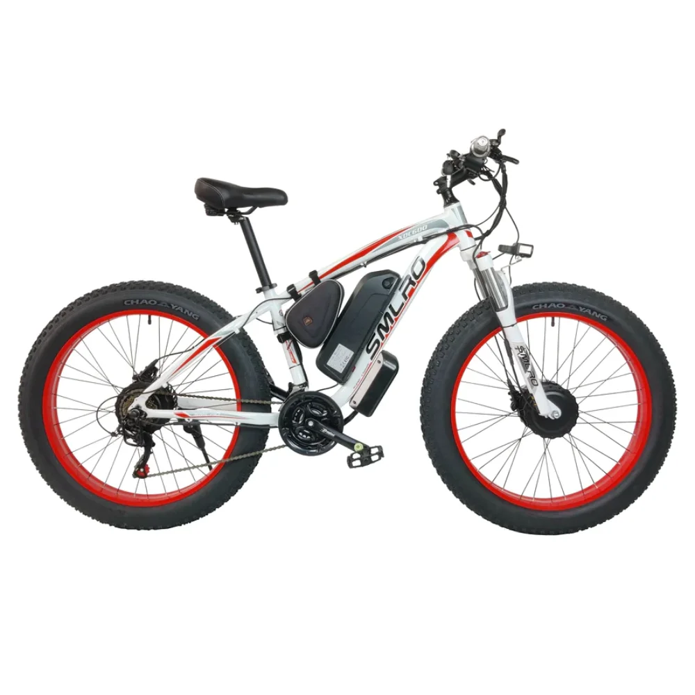 (USA Stock & Ship from China) SMLRO XDC600 Plus Dual Motors Electric Bike  Hydralic Disc Brake All Black