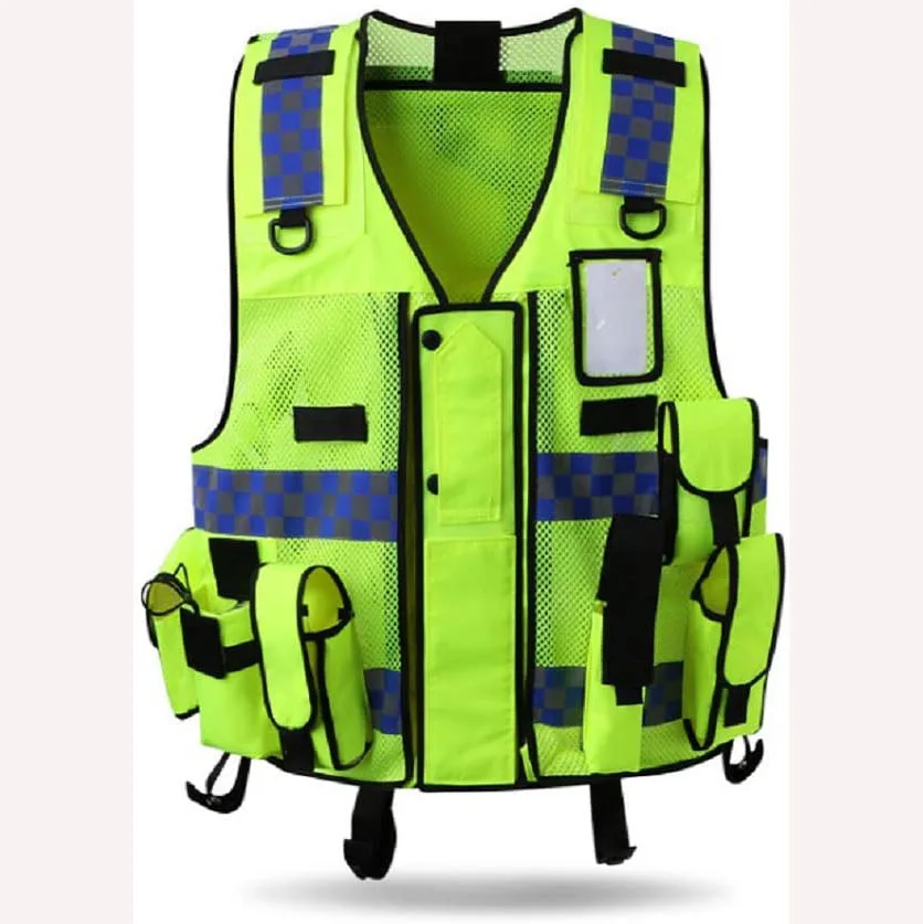 Hcsp Construction Tactical Vest High Visibility Hi-vis Reflective ...