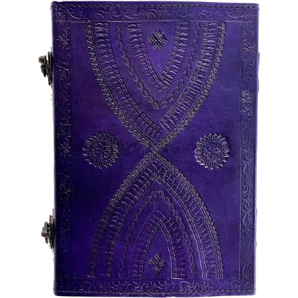 Кожаный блокнот для записей, журнал из натуральной кожи Seven Stone для мужчин и женщин, бумага ручной работы