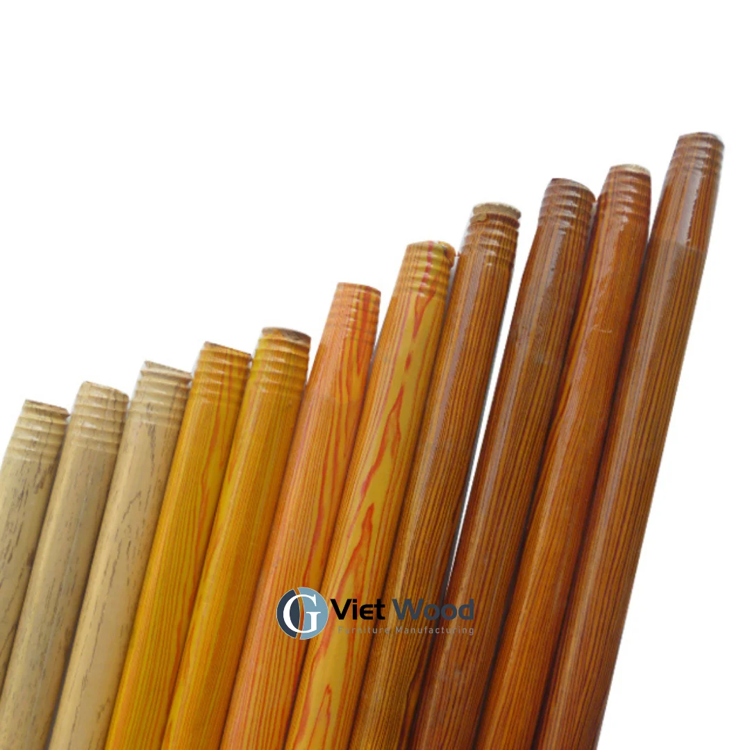 Wood Stick From Viet Nam Broom Handle Natural Eucalyptus Wooden