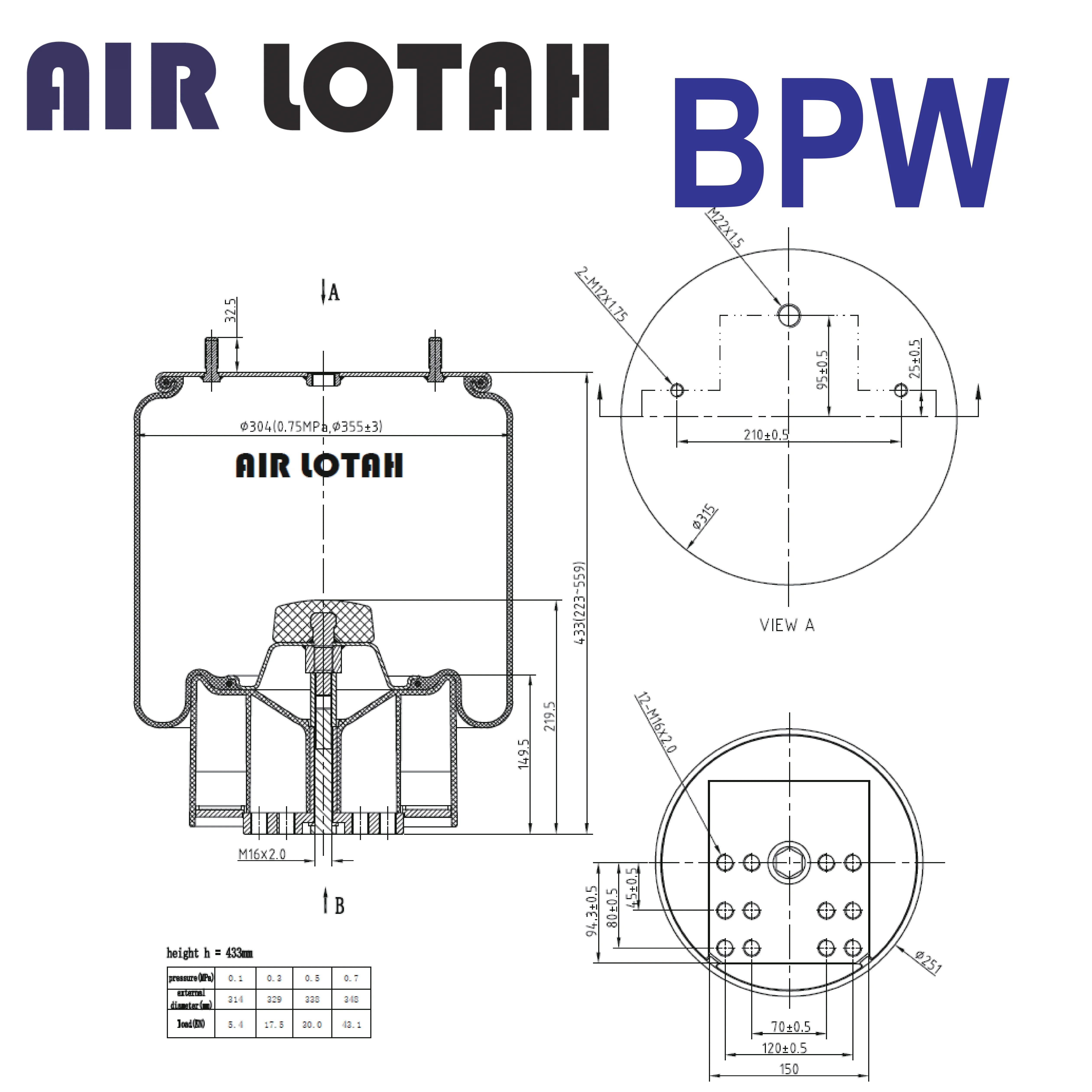 Made In Korea Airspring Bpw 36k [05.429.41.01.0] Accessories