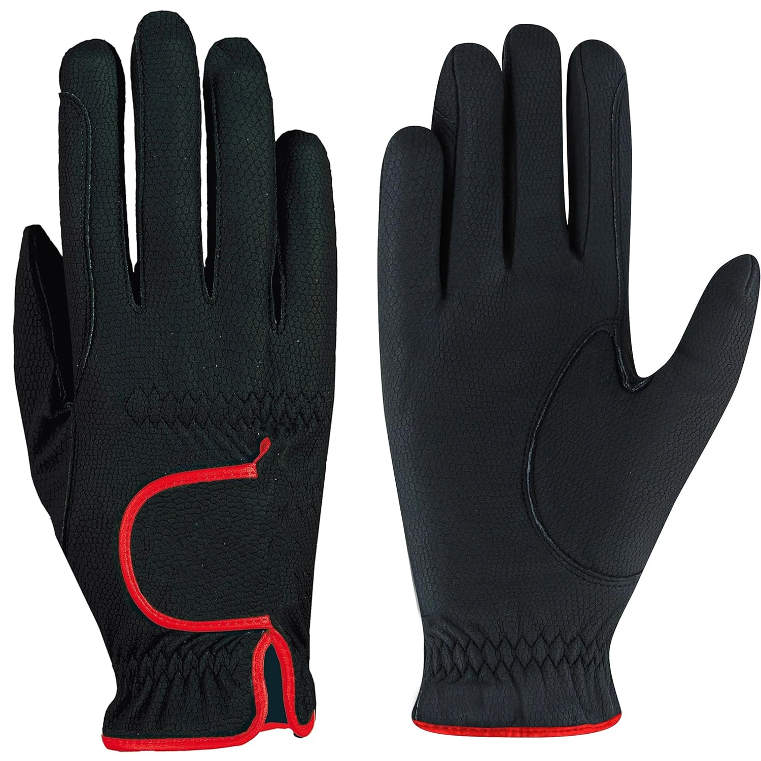 Custom Horse Riding Gloves 2024 Synthetic Leather For Men Anti Split