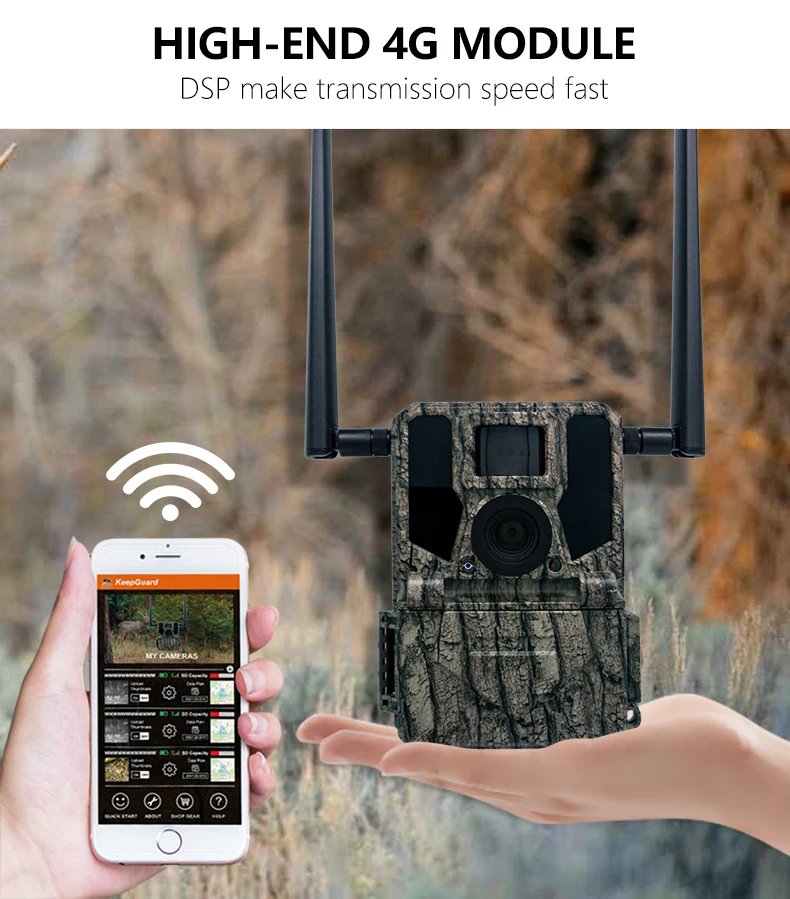 KW897 wildlife camera 4g built in SIM card 36MP 2K scouting camera  Hunting plug&play ready device 1080p Video hidden