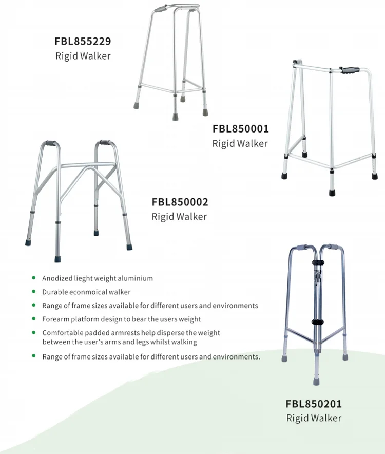 Bliss Medical Folding Aluminum Disable Handicapped Frame Height-adjustable Foldable Frame Surgical Walker