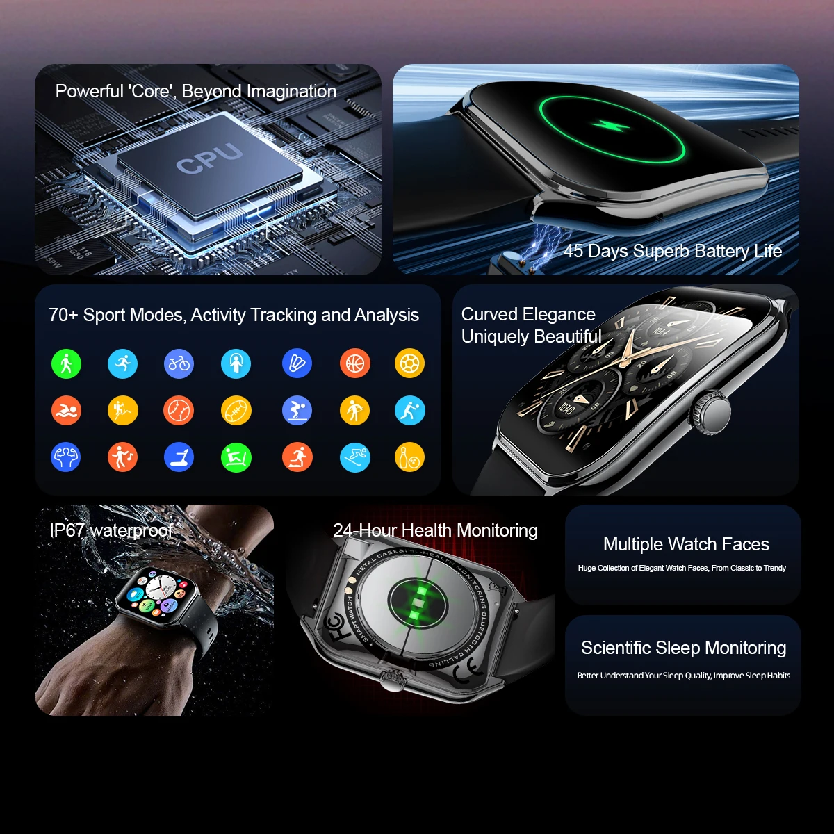 Maxtop Custom Logo Display Phone Call Outdoor Rugged Amoled Full Touch Screen Sport Smart Watch