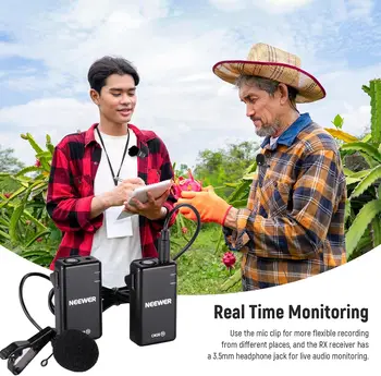 NEEWER CM28 Wireless Lavalier Lapel Microphone with Charging Case detail image