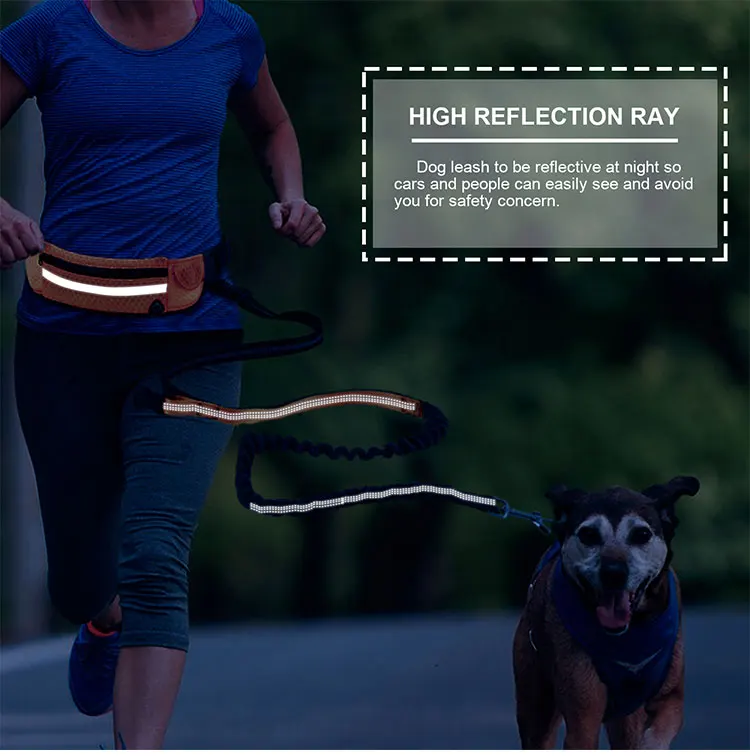 Wholesale Hands Free Dog Leash With Adjustable Waist Belt Convenient