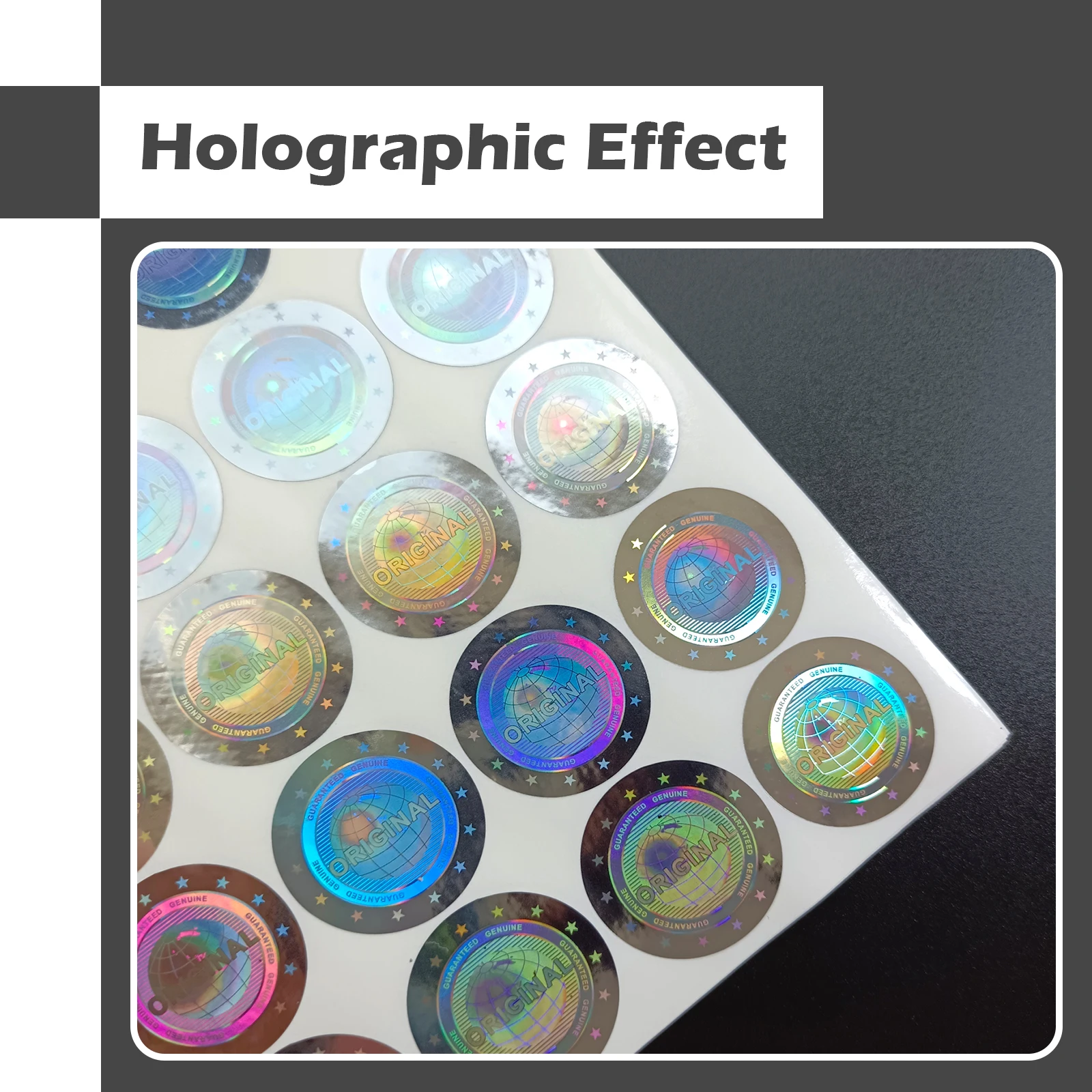 Custom Holographic Anti-Counterfeit Stickers High Security Anti-Tampering Stickers for Coin Collection Appraisal Round Labels
