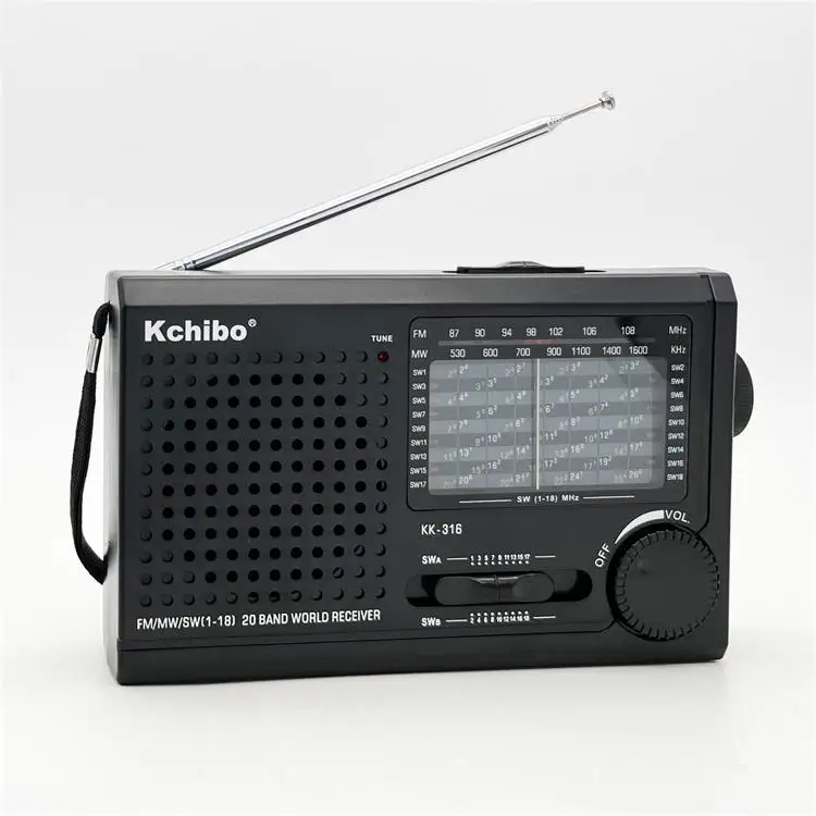 Kchibo Powerful Portable World Radio Receiver With 18650 Rechargeable
