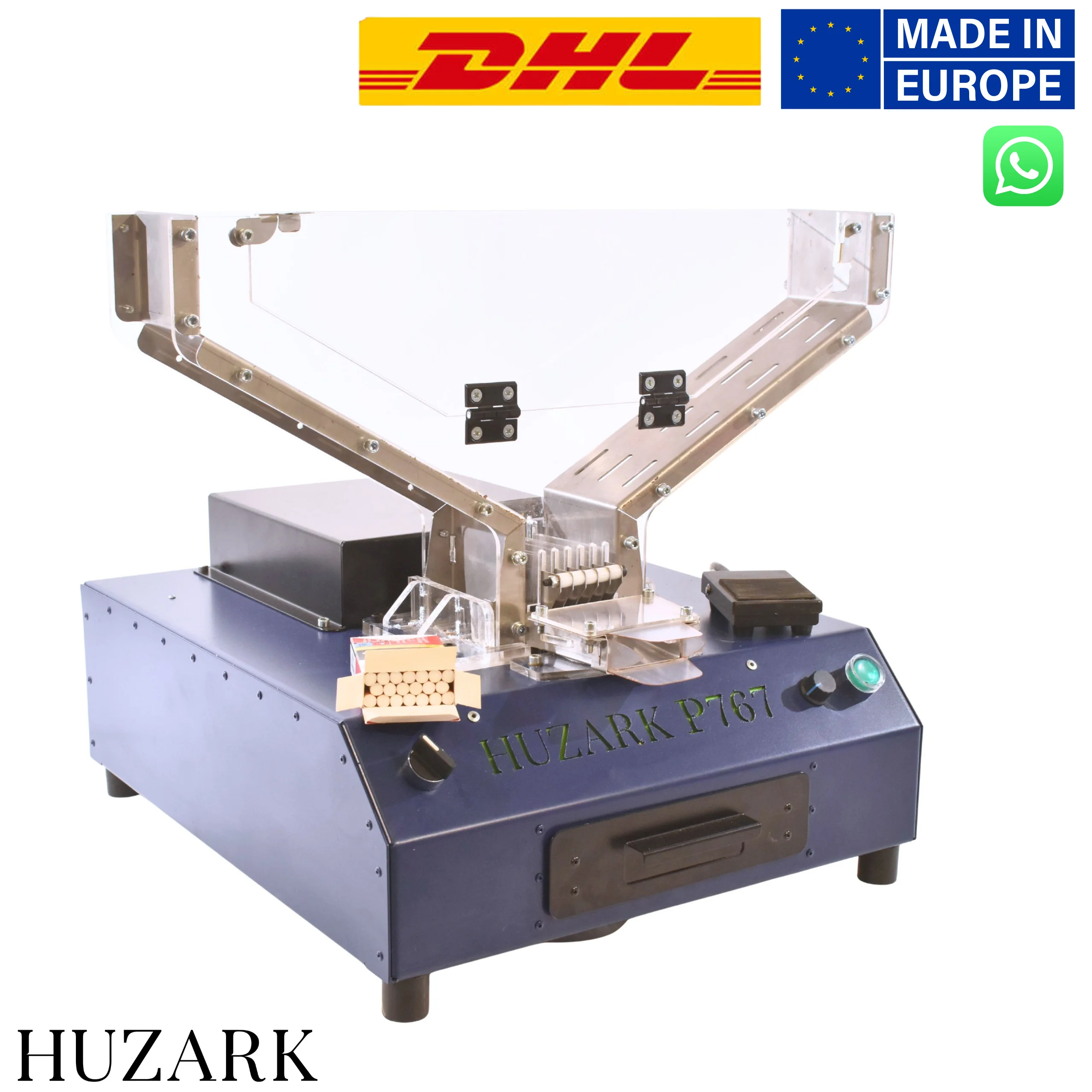 HUZARK P767 Semi Automatic Cigarette Box Packing Machine Electric Packaging