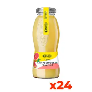 Rauch Premium Quality 100% Grapefruit Juice Drink Fresh Fruit Rich in Vitamin C 200ml Glass Bottles 24 Pack for Home Use