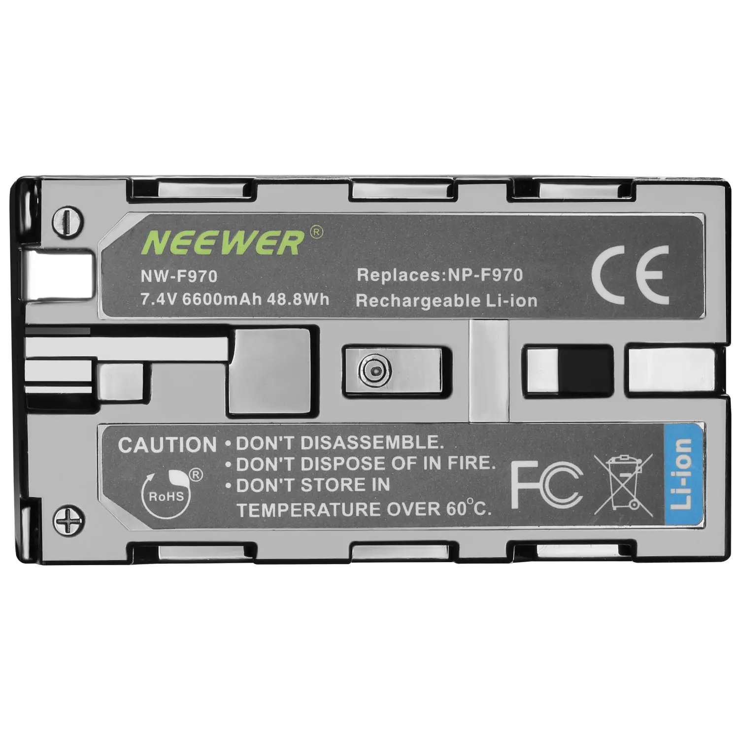 NEEWER Basics 2Pcs NP-F970 7800mAh Replacement Battery Dual USB Charger Compatible With Sony NP-F970 F960 F950 F770 F750 F570 F550 FX3 FX30 A7 Canon