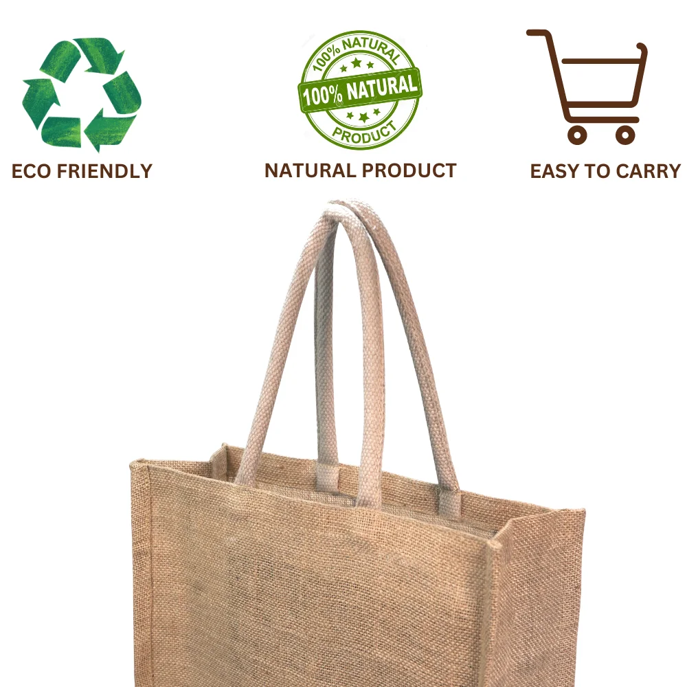 Wholesale Extra Large Capacity LMC Jute Shopping Tote Bags