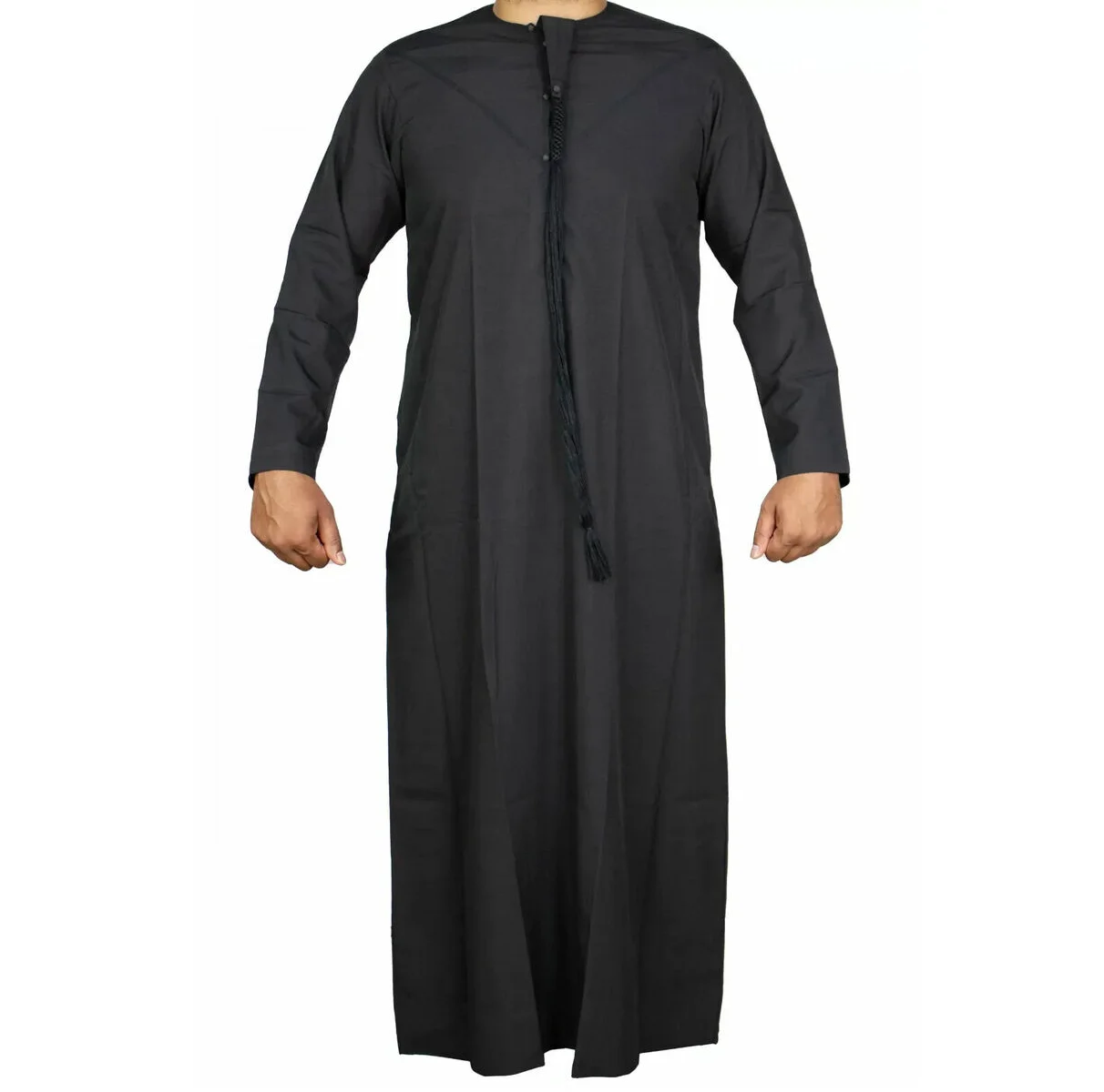 Wholesale Rate Men Muslim Abaya Thobes Floor Length Cotton Long Sleeve Breathable Elegant Four Season New Latest Design 2026
