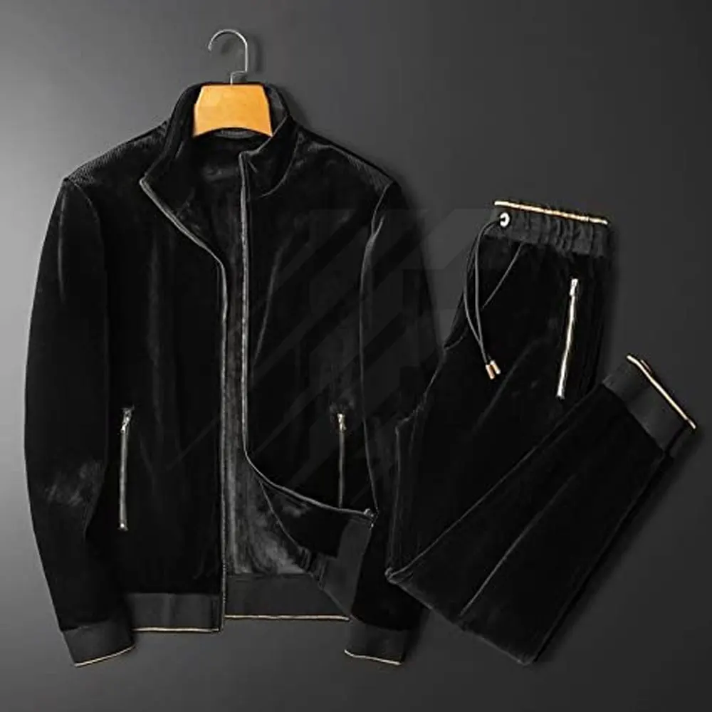 Hot Sale Velvet Jogging Polyester Velour Tracksuit For Men Multiple