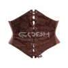 Chocolate Brown Satin With Black Mesh