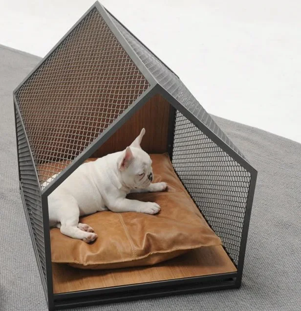 Ergonomic design metal pet house with ventilation system and soundproof walls for reducing stress and improving pet relaxation