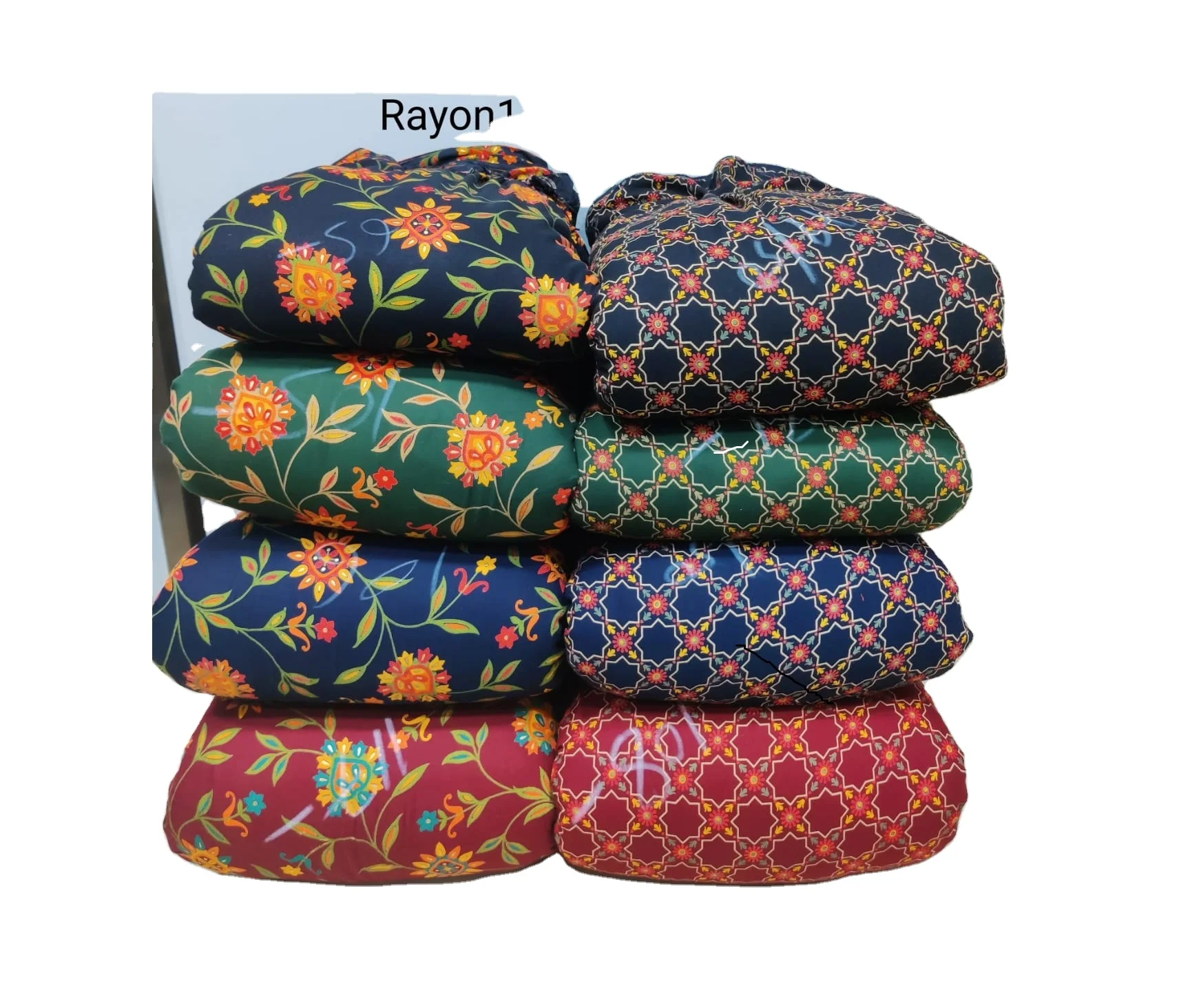 Высокопрочная ткань из искусственного шелка с принтом легко использовать доступно несколько цветов от индийского